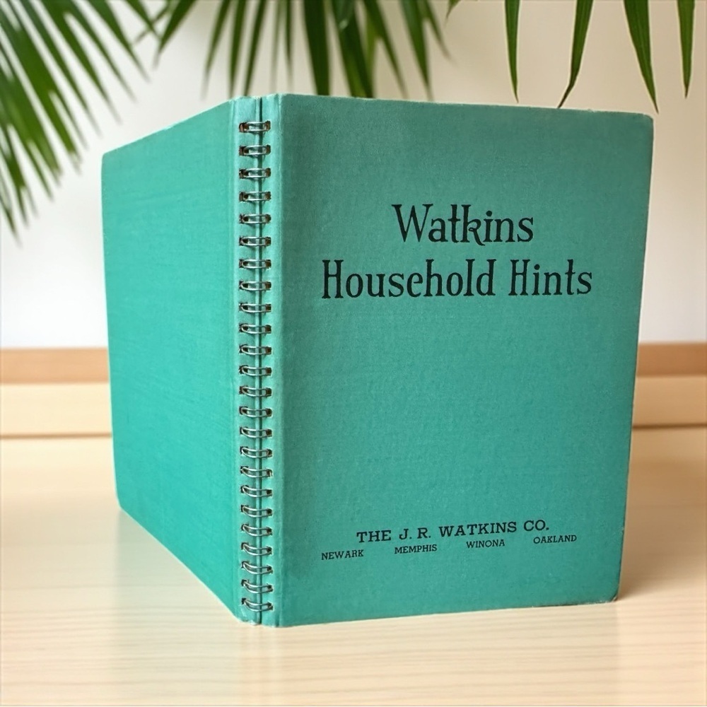 Watkins Household Hints Spiral Book – 1941 Vintage Hardcover by Elaine Allen